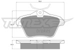 TOMEX Brakes Piduriklotsi komplekt,  ketaspidur TX 12-68