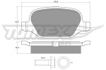 TOMEX Brakes Piduriklotsi komplekt,  ketaspidur TX 12-70