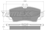 TOMEX Brakes Piduriklotsi komplekt,  ketaspidur TX 12-75