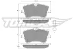 TOMEX Brakes Piduriklotsi komplekt,  ketaspidur TX 12-78