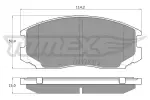 TOMEX Brakes Piduriklotsi komplekt,  ketaspidur TX 12-91