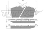 TOMEX Brakes Piduriklotsi komplekt,  ketaspidur TX 12-92