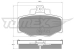 TOMEX Brakes Piduriklotsi komplekt,  ketaspidur TX 12-93