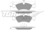 TOMEX Brakes Piduriklotsi komplekt,  ketaspidur TX 12-98