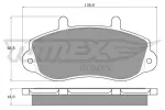 TOMEX Brakes Piduriklotsi komplekt,  ketaspidur TX 13-01