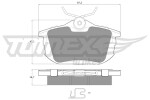 TOMEX Brakes Piduriklotsi komplekt,  ketaspidur TX 13-07