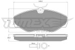 TOMEX Brakes Piduriklotsi komplekt,  ketaspidur TX 13-08