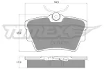 TOMEX Brakes Piduriklotsi komplekt,  ketaspidur TX 13-09