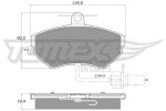 TOMEX Brakes Piduriklotsi komplekt,  ketaspidur TX 13-121