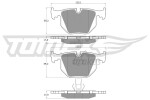 TOMEX Brakes Piduriklotsi komplekt,  ketaspidur TX 13-19