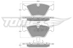 TOMEX Brakes Piduriklotsi komplekt,  ketaspidur TX 13-20