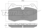 TOMEX Brakes Piduriklotsi komplekt,  ketaspidur TX 13-24