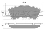 TOMEX Brakes Piduriklotsi komplekt,  ketaspidur TX 13-27