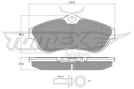 TOMEX Brakes Piduriklotsi komplekt,  ketaspidur TX 13-29