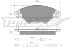 TOMEX Brakes Piduriklotsi komplekt,  ketaspidur TX 13-31