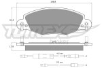 TOMEX Brakes Piduriklotsi komplekt,  ketaspidur TX 13-32
