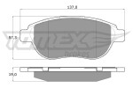 TOMEX Brakes Piduriklotsi komplekt,  ketaspidur TX 13-42