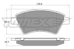 TOMEX Brakes Piduriklotsi komplekt,  ketaspidur TX 13-54