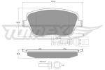 TOMEX Brakes Piduriklotsi komplekt,  ketaspidur TX 13-591