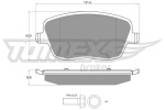 TOMEX Brakes Piduriklotsi komplekt,  ketaspidur TX 13-59