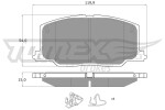 TOMEX Brakes Piduriklotsi komplekt,  ketaspidur TX 13-69