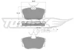 TOMEX Brakes Piduriklotsi komplekt,  ketaspidur TX 13-901