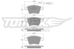 TOMEX Brakes Piduriklotsi komplekt,  ketaspidur TX 13-93
