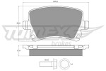 TOMEX Brakes Piduriklotsi komplekt,  ketaspidur TX 13-95