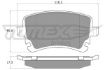 TOMEX Brakes Piduriklotsi komplekt,  ketaspidur TX 13-961