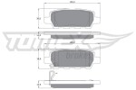TOMEX Brakes Piduriklotsi komplekt,  ketaspidur TX 14-21