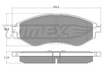 TOMEX Brakes Piduriklotsi komplekt,  ketaspidur TX 14-22