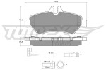 TOMEX Brakes Piduriklotsi komplekt,  ketaspidur TX 14-27