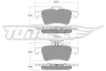 TOMEX Brakes Piduriklotsi komplekt,  ketaspidur TX 14-28