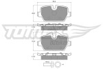 TOMEX Brakes Piduriklotsi komplekt,  ketaspidur TX 14-34