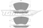 TOMEX Brakes Piduriklotsi komplekt,  ketaspidur TX 14-44