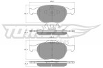 TOMEX Brakes Piduriklotsi komplekt,  ketaspidur TX 14-49