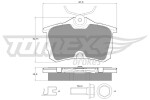 TOMEX Brakes Piduriklotsi komplekt,  ketaspidur TX 14-51