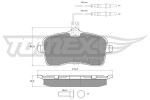 TOMEX Brakes Piduriklotsi komplekt,  ketaspidur TX 14-67