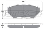 TOMEX Brakes Piduriklotsi komplekt,  ketaspidur TX 14-72