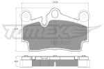 TOMEX Brakes Piduriklotsi komplekt,  ketaspidur TX 14-76