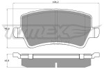 TOMEX Brakes Piduriklotsi komplekt,  ketaspidur TX 14-85