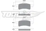 TOMEX Brakes Piduriklotsi komplekt,  ketaspidur TX 14-90