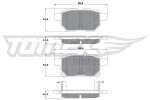 TOMEX Brakes Piduriklotsi komplekt,  ketaspidur TX 15-01