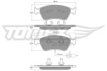 TOMEX Brakes Piduriklotsi komplekt,  ketaspidur TX 15-10