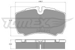 TOMEX Brakes Piduriklotsi komplekt,  ketaspidur TX 15-11