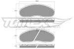 TOMEX Brakes  Piduriklotsi komplekt,ketaspidur TX 15-18