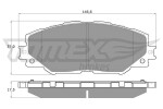 TOMEX Brakes Piduriklotsi komplekt,  ketaspidur TX 15-41