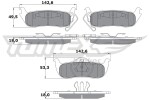 TOMEX Brakes Piduriklotsi komplekt,  ketaspidur TX 15-48