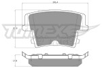 TOMEX Brakes Piduriklotsi komplekt,  ketaspidur TX 15-72