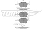 TOMEX Brakes Piduriklotsi komplekt,  ketaspidur TX 15-82